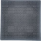A square dark gray textured floor mat with a repeating geometric triangular pattern, shown flat against a white background.