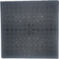 A square black solid flooring mat with a grid pattern of raised circular dots, shown flat against a white background.