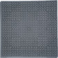 A square dark gray textured flooring mat with a repeating geometric star-like embossed pattern, shown flat against a white background.